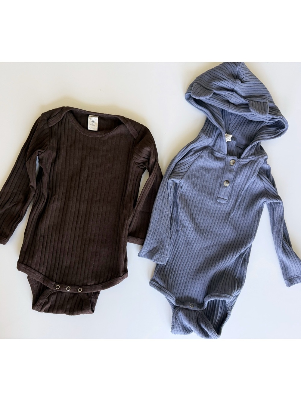 Kate Quinn Organics organic cotton wide rib bodysuit bundle 18-24 months